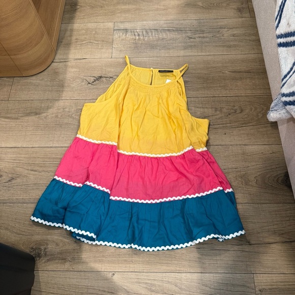 Lane Bryant Yellow Pink Blue Sleeveless Top 18 NWT - Picture 1 of 3